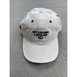 Ray Catena Lexus Mens Cap Hat White USA Flag Strap back